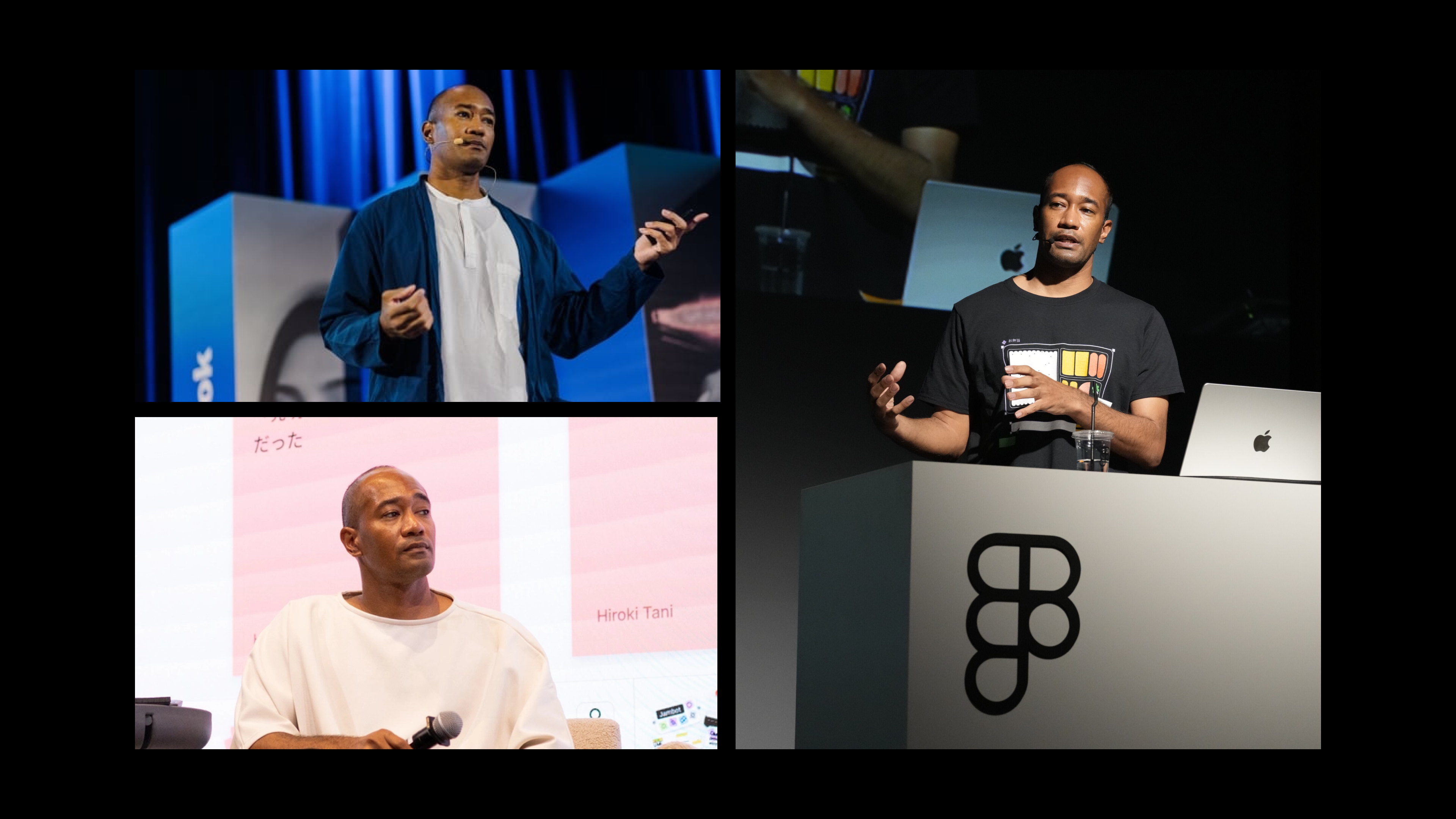 Corey Lee speaking at a design event